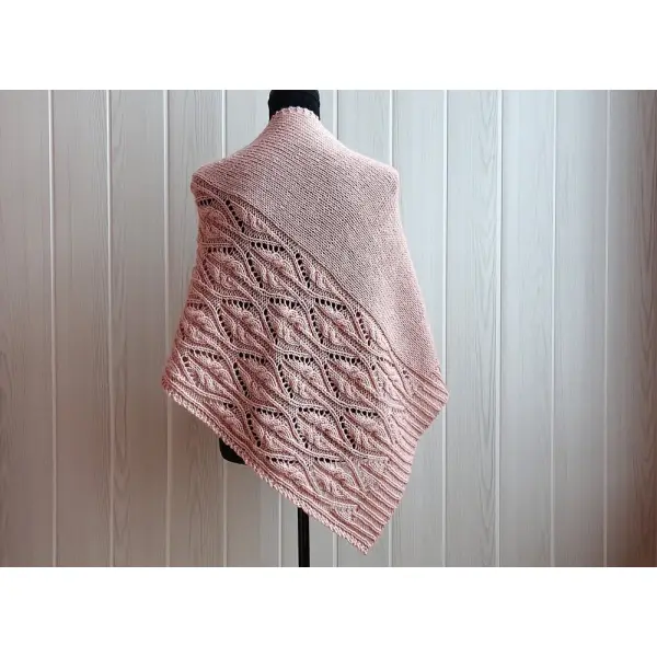 Châle rose en laine