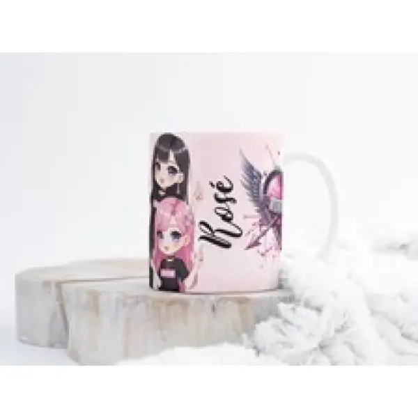 Mug black pink