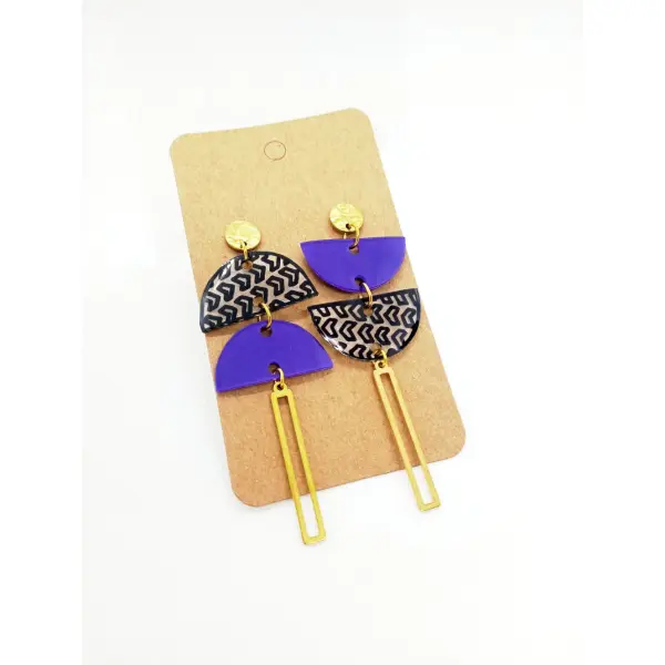 Boucles d'oreilles pendantes asymétriques