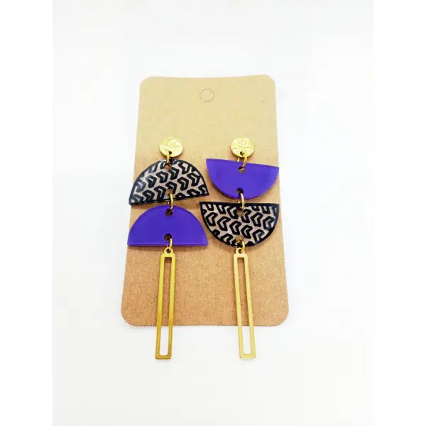 Boucles d'oreilles pendantes asymétriques