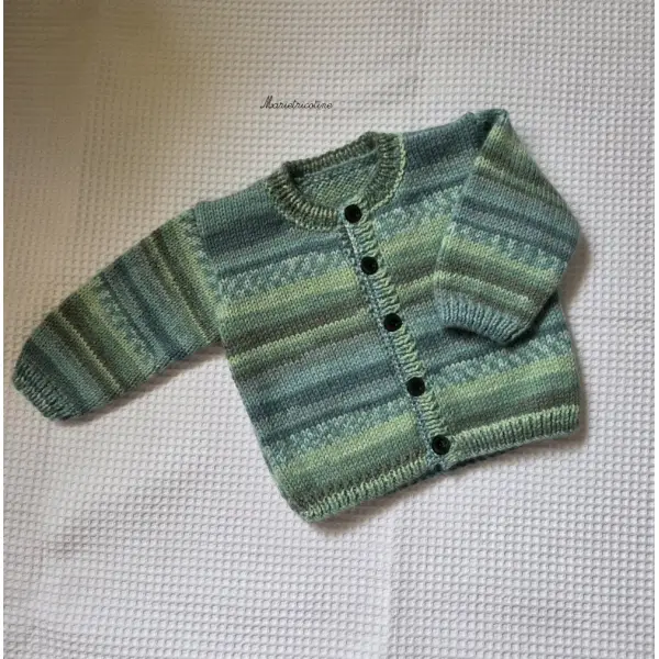 Gilet bébé 3 mois tricot main en laine rico baby
