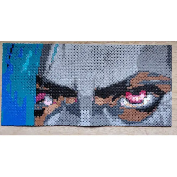 Portrait en pixel art, perle a repasser