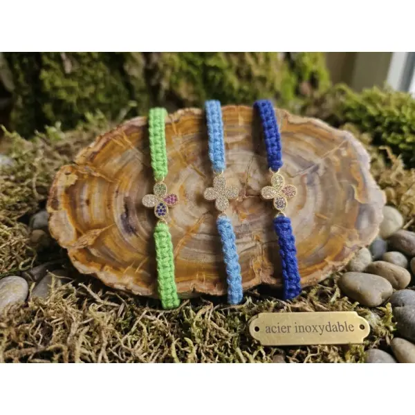 Bracelets réglables trèfle
