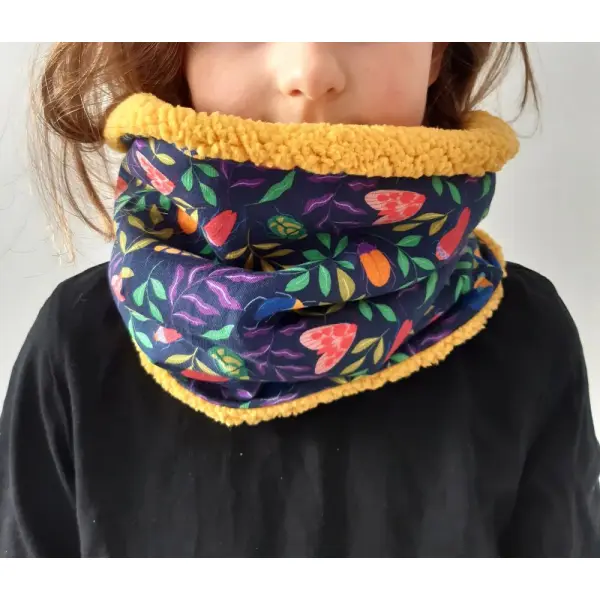 Snood enfant tour de cou jersey bio insectes papillons snood fille garçon