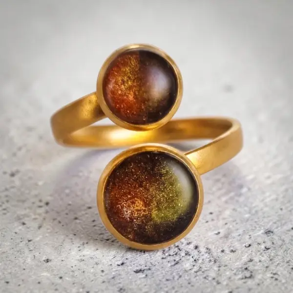 Bague dorée ajustable