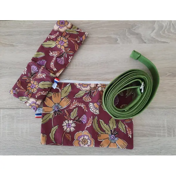 Pochette rangement sport yoga rouge indien