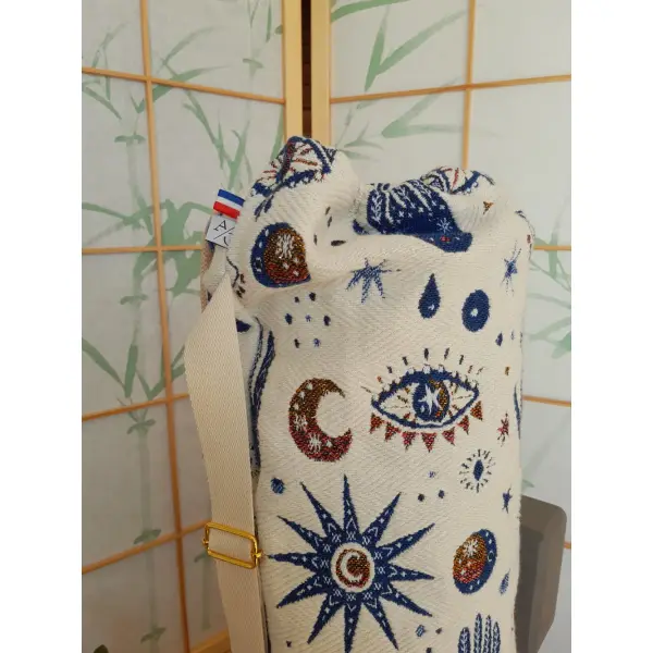 Sac à tapis de yoga motif troisième oeil