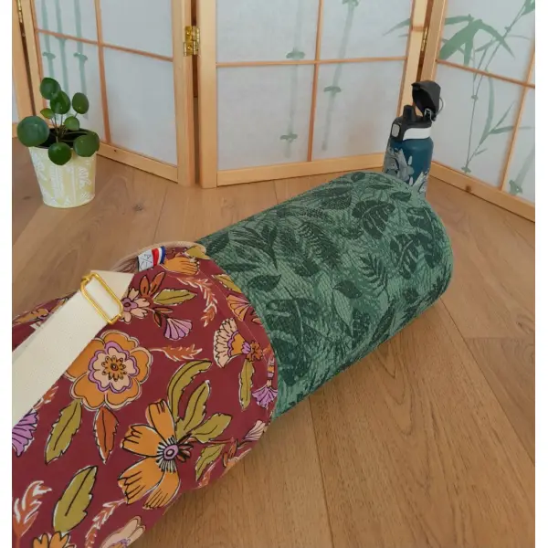 Sac à tapis de yoga motif indien rouge