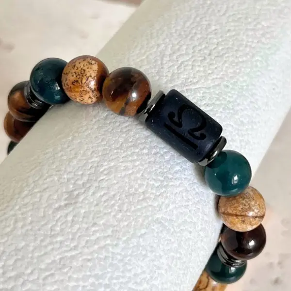 Bracelet balance homme pierres naturelles