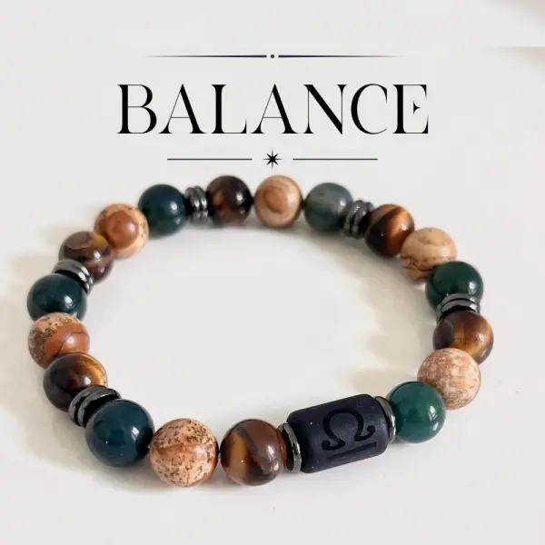 Bracelet balance homme pierres naturelles