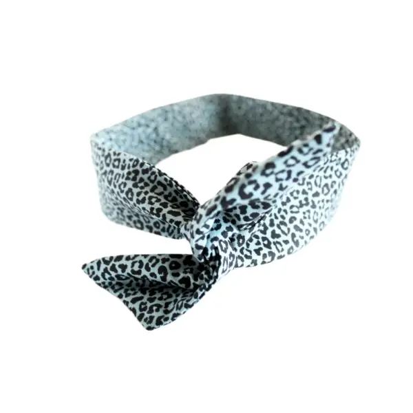 Bandeau cheveux rigide femme léopard vert et noir