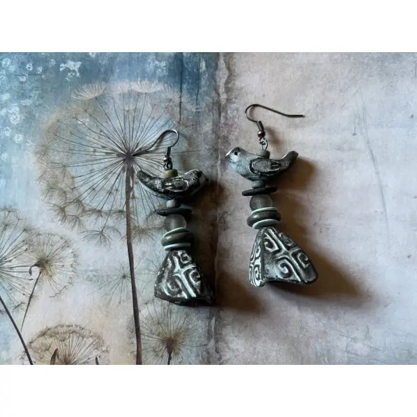 Oiseaux de céramique, création artisanale