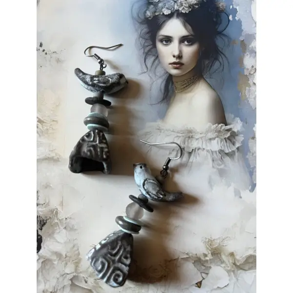 Oiseaux de céramique, création artisanale