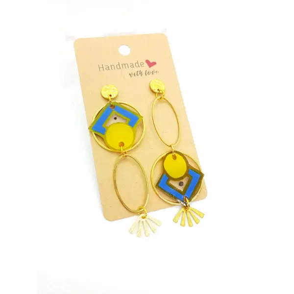 Boucles d'oreilles pendantes asymétriques