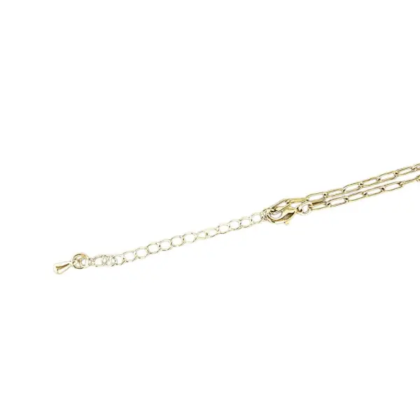 Collier mandala doré & orange en acier inoxydable – peint à la main