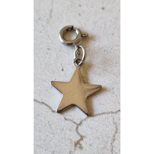 Charms en acier inoxydable argenté