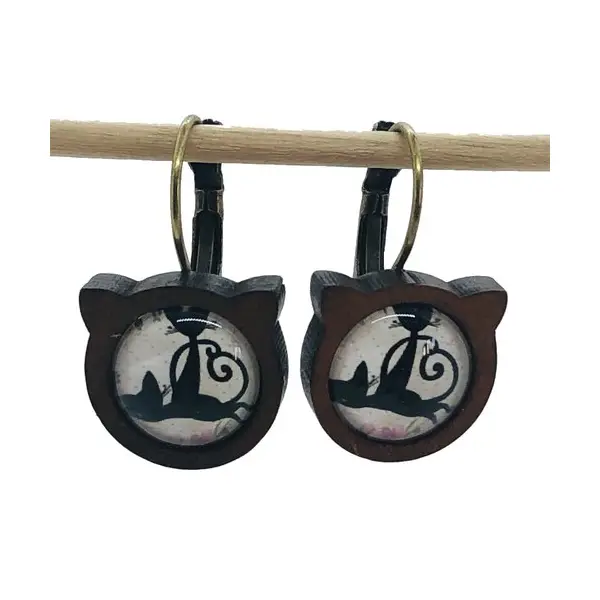 Boucles d'oreilles chats