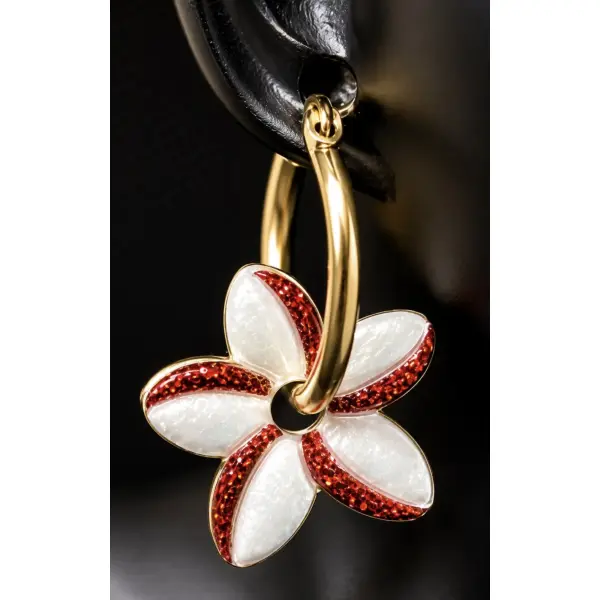 Boucles d’oreilles créoles avec charms interchangeables