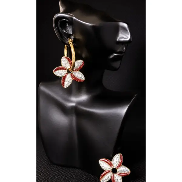 Boucles d’oreilles créoles avec charms interchangeables