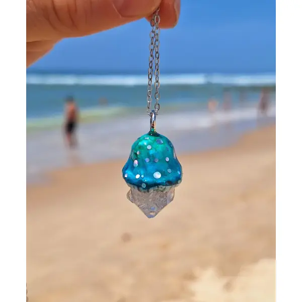 Pendentif champignon quartz