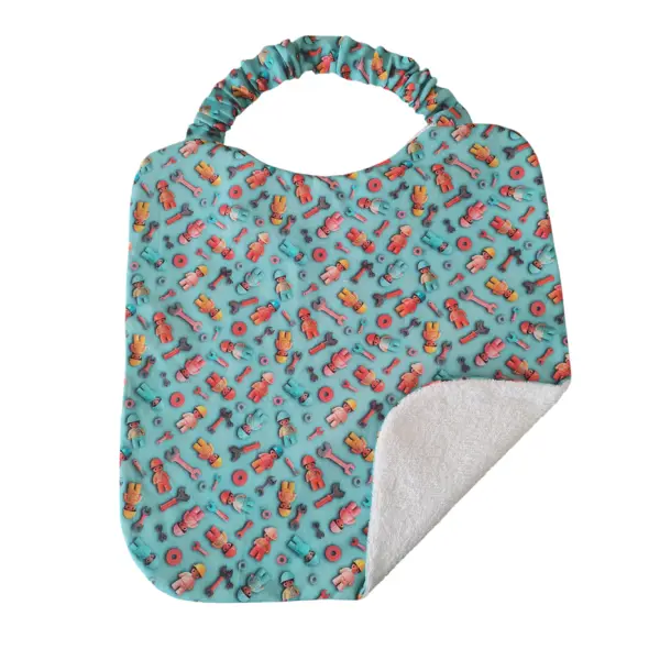 Serviette de cantine élastique coton imprimé effet 3d