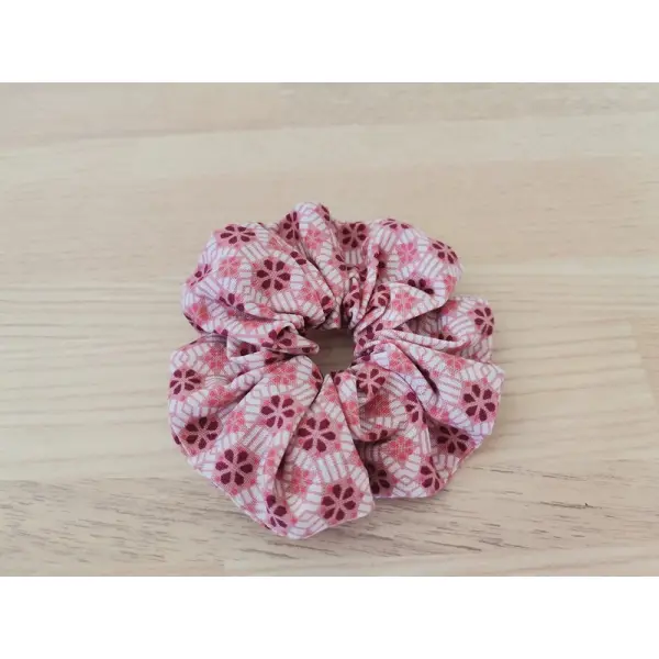 Chouchou fille coton rose