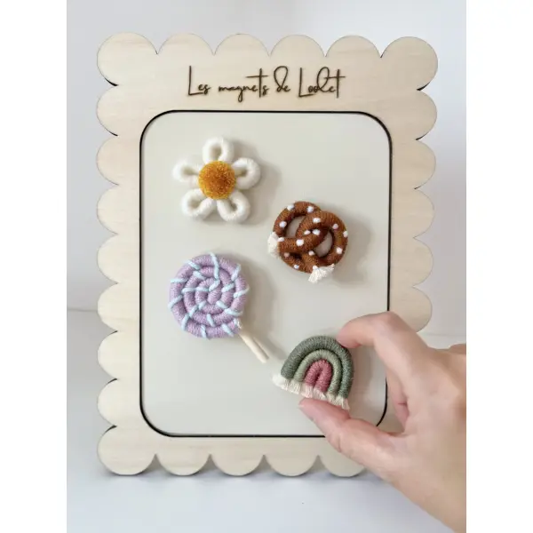 Magnets en macramé
