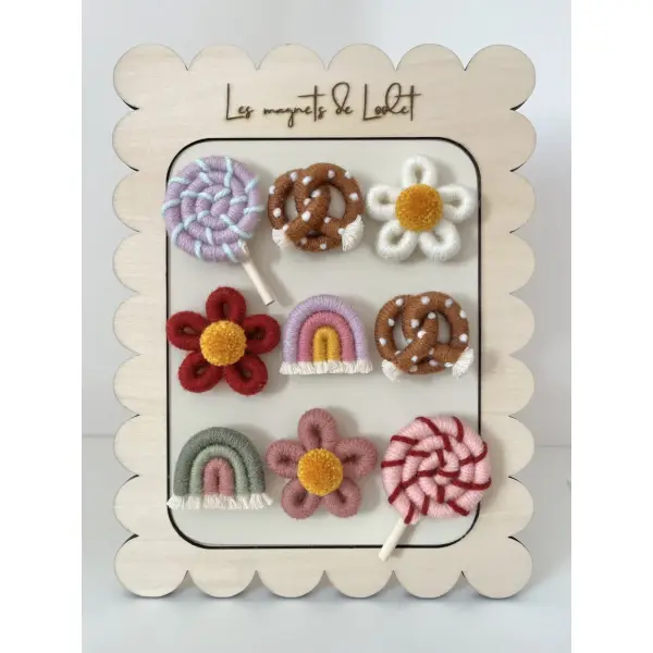 Magnets en macramé