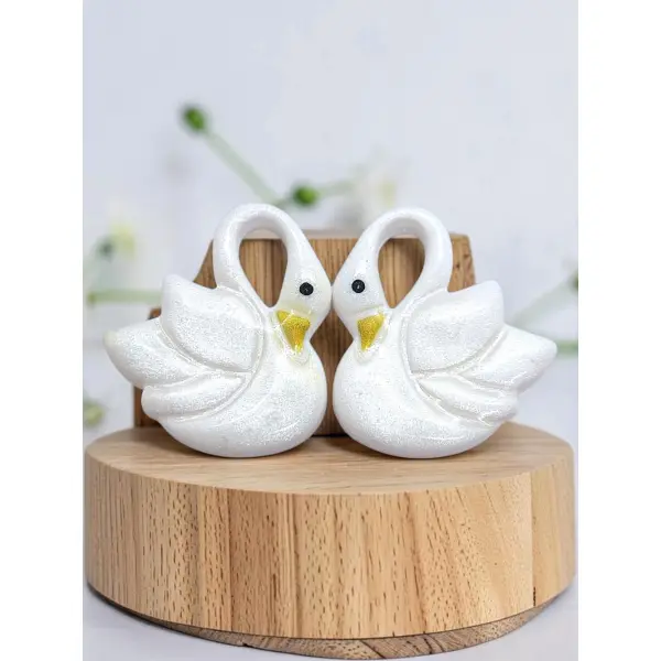 Boucles d'oreilles créoles interchangeables " swan "
