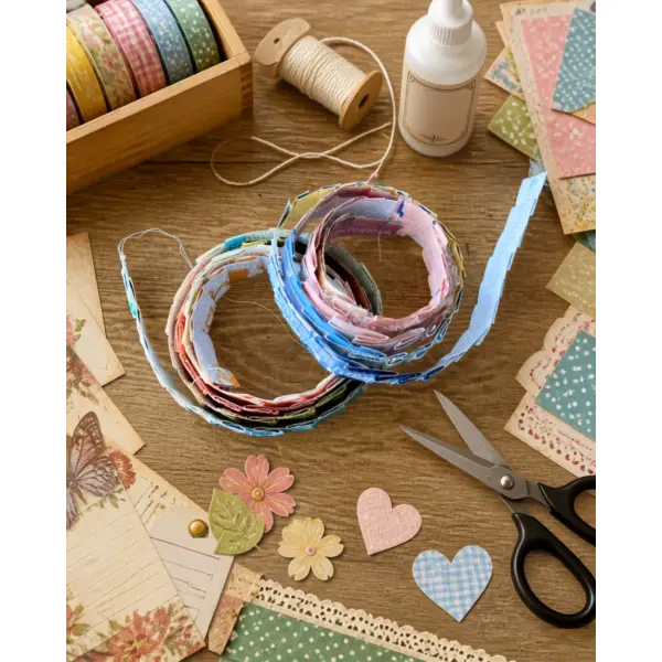 Rubans de papier et tissu