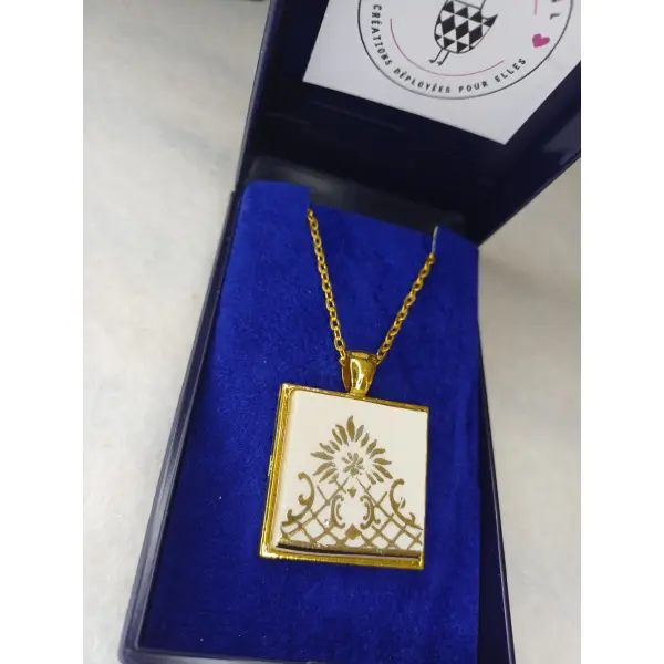 Collier vaisselle ancienne et acier inoxydable