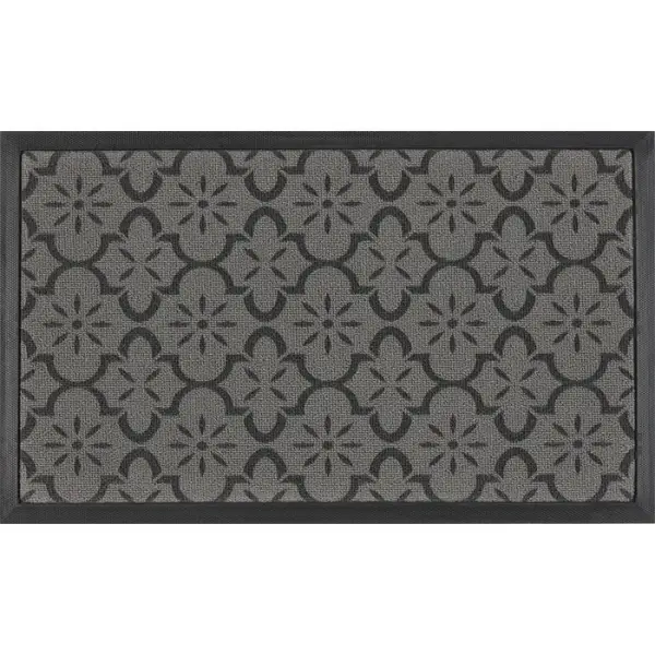 Tapis Gien antidérapant brossant, coloris gris - L.75xl.45cm