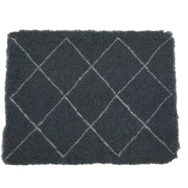 Tapis isolant berbère pour chien gris T.75 cm