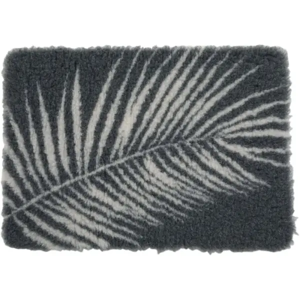 Tapis isolant végétal pour chien gris T.75 cm