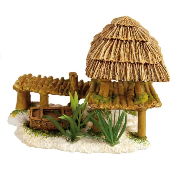 Ponton de bambou artificiel, décoration pour aquarium nano