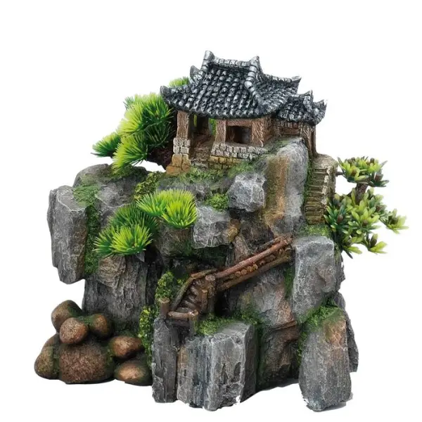 Cottage taille SM, décoration pour aquarium 23,5x14x23cm