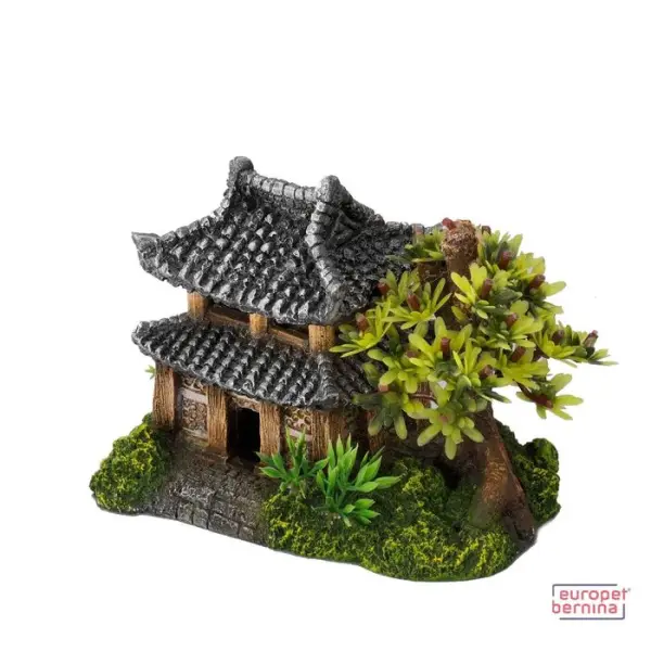 Décoration d'aquarium, Maison Asiatique - L.20xl.17xH.12cm