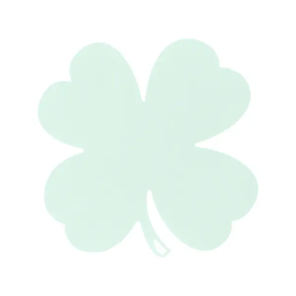 Dessous de plat Trèfle, coloris menthe glaciale - D27cm
