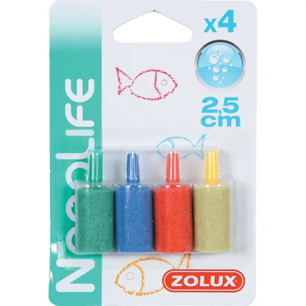 Set de diffuseurs d'air cylindriques pour aquarium - x4pcs