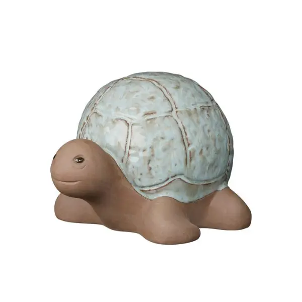 Tortue Donatello en terre cuite émaillée, coloris variable D.16cm