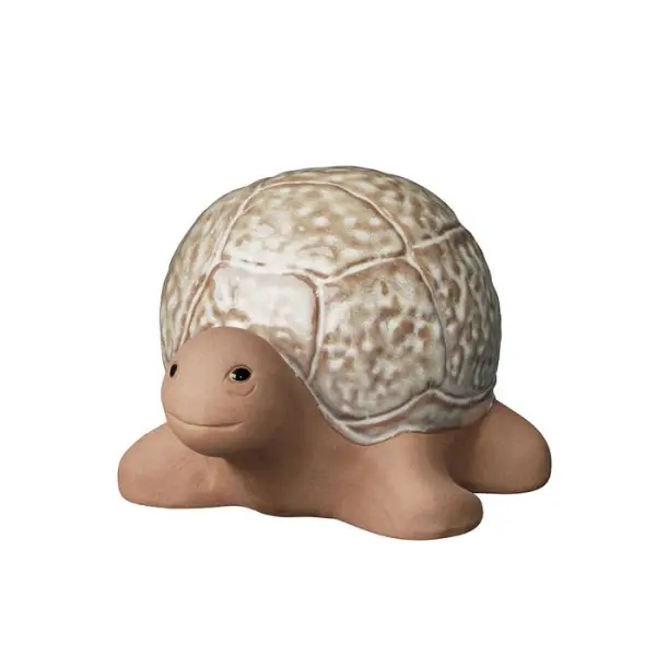 Tortue Donatello en terre cuite émaillée, coloris variable D.16cm