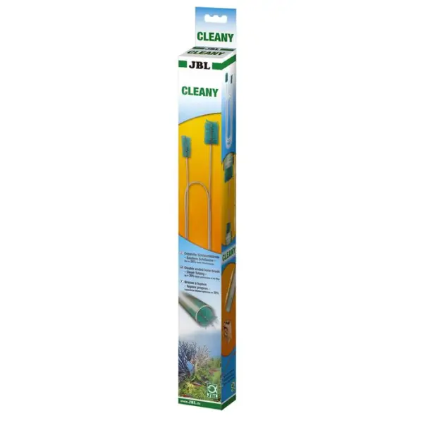 Cleany, double brosse pour nettoyage de tuyaux d'aquarium