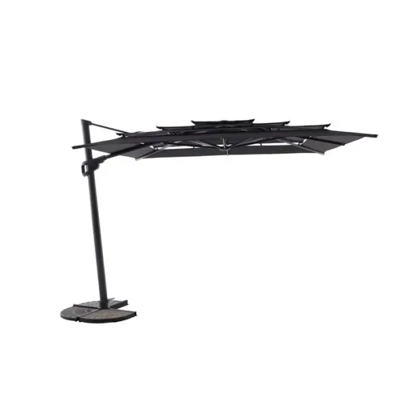 Parasol déporté EOLE anthracite D.300 x H.250cm
