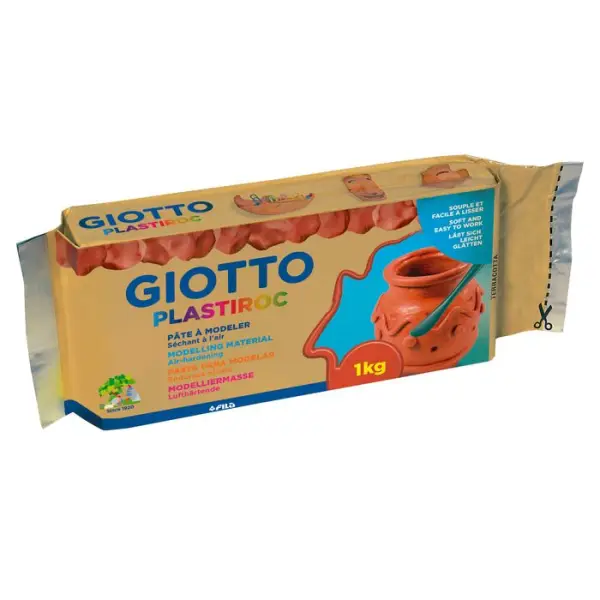 Pâte à modeler PLASTIROC Pain de 1kg terra cotta