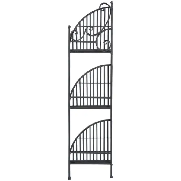 Etagère d'angle pliante (sans vis), en fer L. 31,1 x 30,7 x H. 114 cm