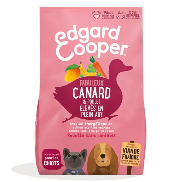 Croquettes pour chiot - canard et poulet sans céréales 7kg