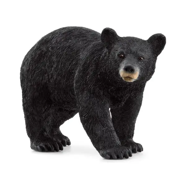 Figurine en plastique Ours noir L. 11.8 l. 3.5 H. 5.5cm