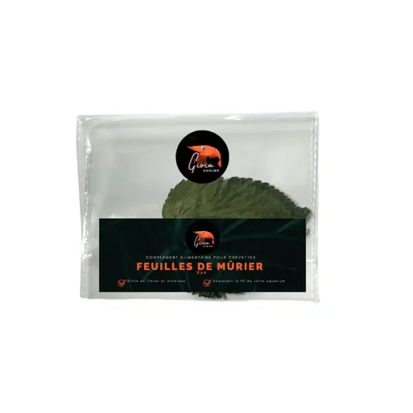Feuilles de mûrier pour crevettes 5g - x10pcs