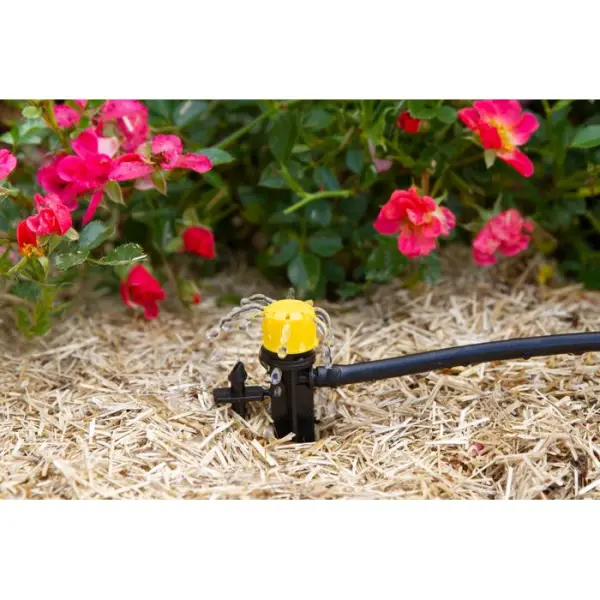 10 goutteurs goutte à goutte réglables sur pic avec jonction 4x6 mm