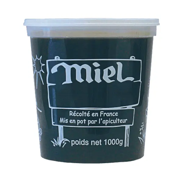 10 Pots plastique pour miel 1 kg